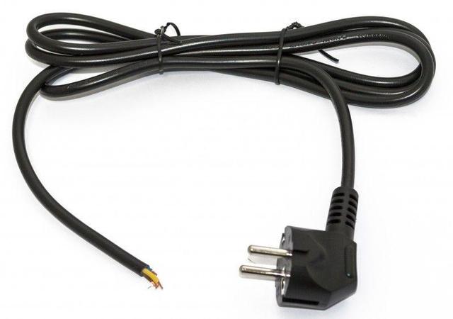 Кабель PWC-SHM-OE-1.8-BK с вилкой Schuko (open end) длиной 1.8м (3х0.75кв.мм) черн. Hyperline 229244