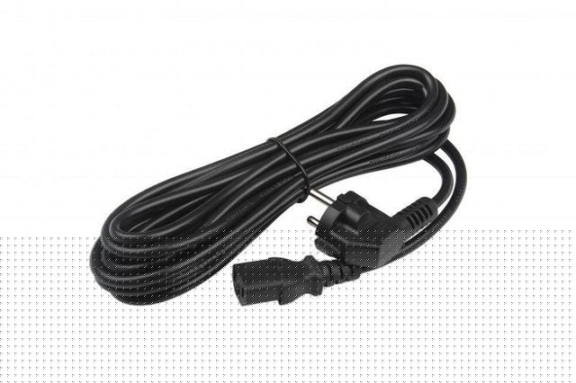 Кабель PWC-IEC13-SHM-5.0-BK питания комп. (Shucko+C13) (3х1.00) угл. вилка 5м 10А Hyperline 34929