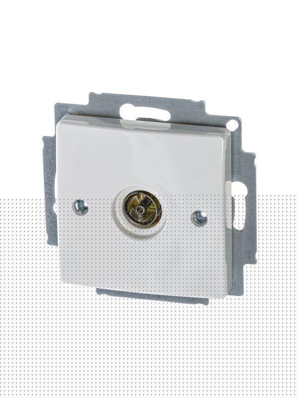 Розетка телевизионная одиночная TV Basic механизм альп. бел. ABB 2CKA001724A4276