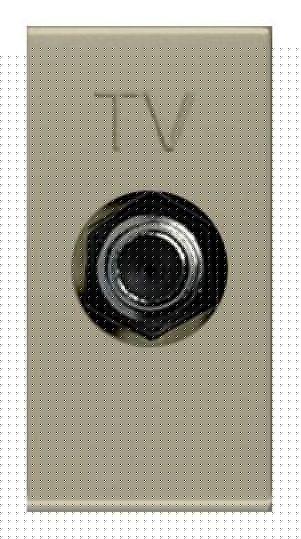 Розетка телевизионная одиночная TV 1мод. Zenit с накладкой шампань ABB 2CLA215000N1901