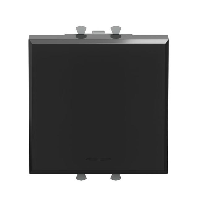 Выключатель модульный 1-кл. 2мод. Avanti "Черный квадрат" 16А IP20 черн. DKC 4402102