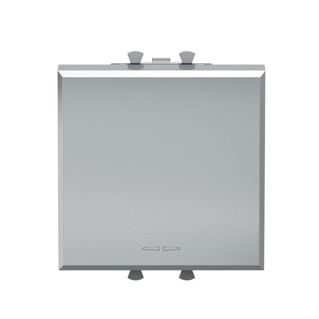 Выключатель модульный 1-кл. 2мод. Avanti "Закаленная сталь" 16А сер. DKC 4404102