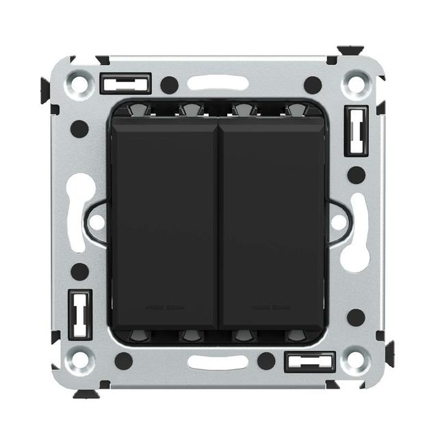 Переключатель 2-кл. СП Avanti "Черный матовый" DKC 4412114