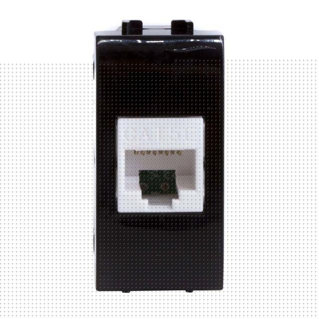 Розетка компьютерная 1-м СП 1мод. Brava RJ45 кат.5E черн. DKC 77654N