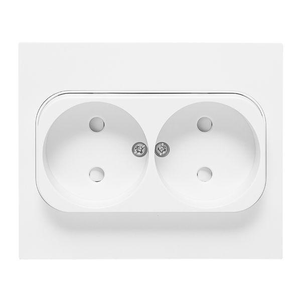 Розетка 2-м СП Стокгольм 10А IP20 без заземл. защ. шторки бел. PROxima EKF EXR10-102-10