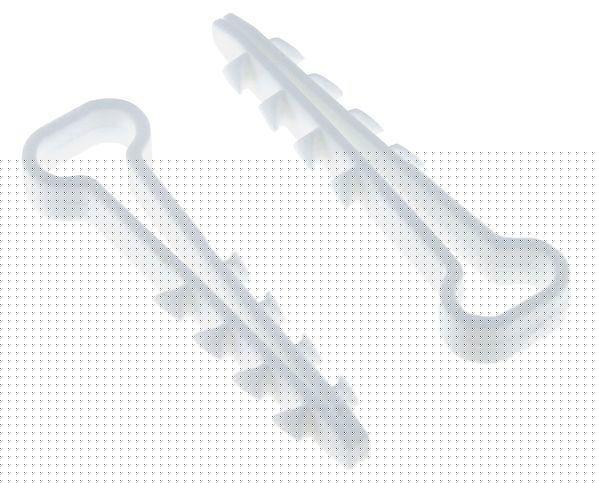 Дюбель-хомут d5х10мм для плоского кабеля белый (уп.100шт) PROxima EKF plc-cd1-5x10w
