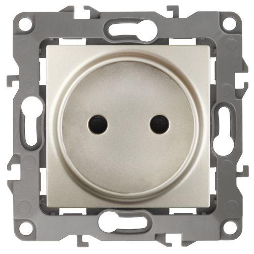 Розетка 1-м СП Эра12 12-2105-04 16А IP20 16AX 250В 2P механизм шампань Эра Б0018257