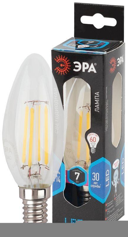 Лампа светодиодная филаментная F-LED B35-7w-840-E14 Эра Б0027943