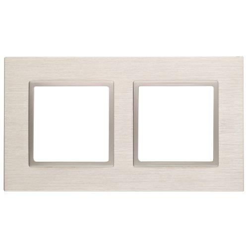 Рамка 2-м 14-5202-04 металл Elegance шампань+шампань ЭРА Б0034548