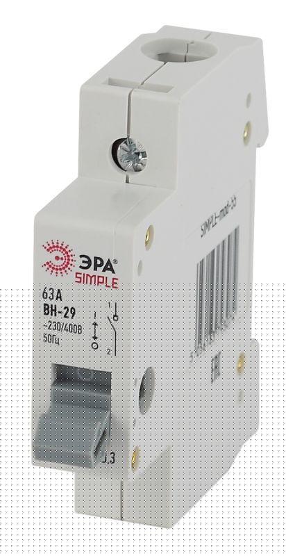 Выключатель нагрузки 1п 63А ВН-29 SIMPLE-mod-58 ЭРА Б0039248