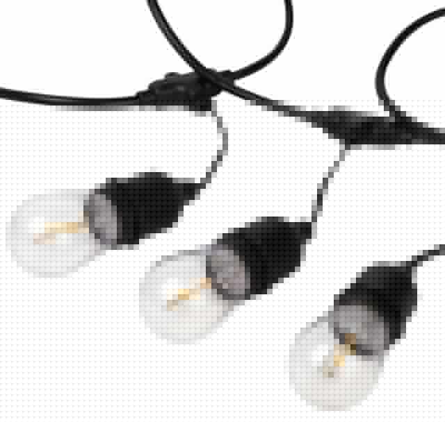 Гирлянда светодиодная "Белт Лайт" 4.5м 10LED тепл. бел. E27 IP65 220В на подвесах с лампами филамент дл. провода 60см каучук набор Эра Б0056017