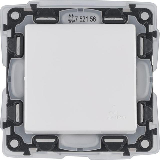 Переключатель 1-кл. СП Valena Life 10А IP44 250В 10AX с лицев. панелью безвинтов. зажимы механизм бел. Leg 752156