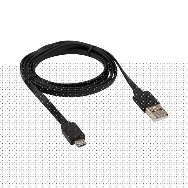 Кабель USB универс. microUSB шнур плоский 1м черн. Rexant 18-4270