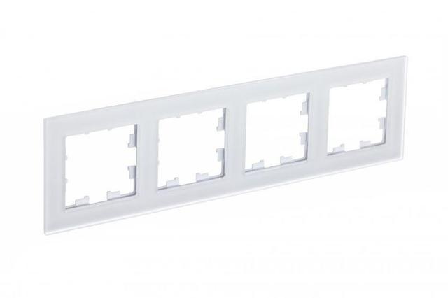 Рамка 4-м AtlasDesign Nature матов. стекло бел. SE ATN330104