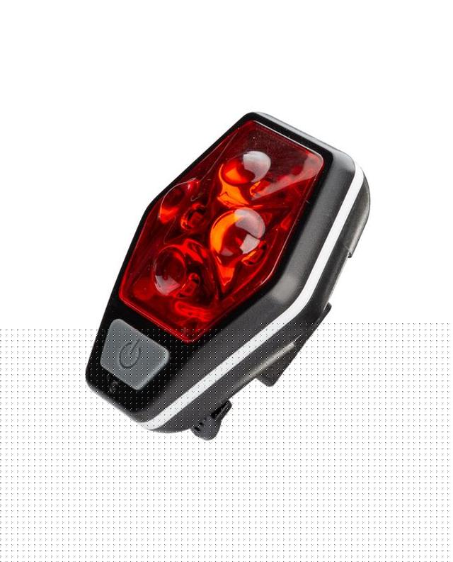 Фонарь велосипедный задний 4REDLED 2xAAA корпус ABS-пластик держатель-крепление зажим на корпусе КОСМОС KOC401B