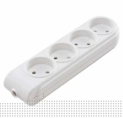 Колодка удлинителя 4-м без заземл. защ. шторки Makel N4010000