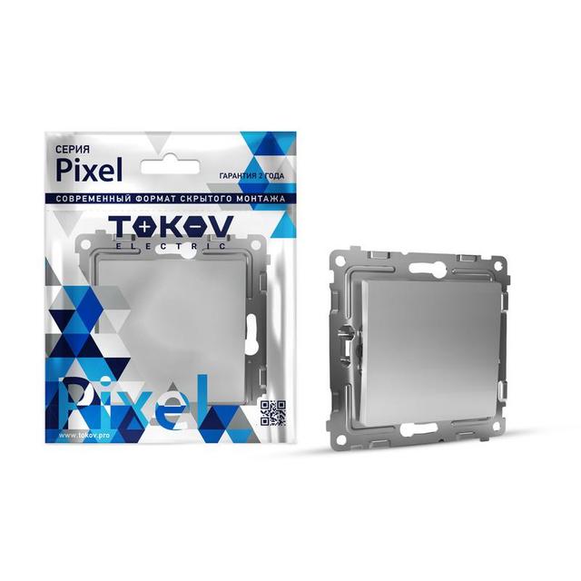 Выключатель 1-кл. СП Pixel 10А IP20 механизм алюм. TOKOV ELECTRIC TKE-PX-V1-C03