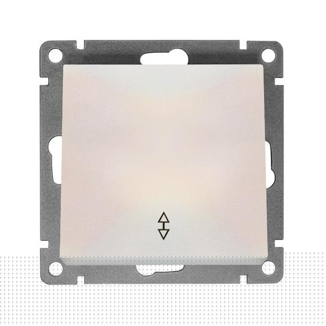 Переключатель проходной 1-кл. СП Афина 10А IP20 механизм жемчуг Universal A0025-OBr