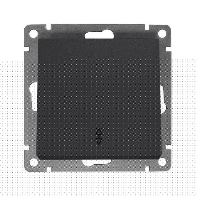Переключатель проходной 1-кл. СП Афина 10А IP20 механизм графит Universal A0025-Gr