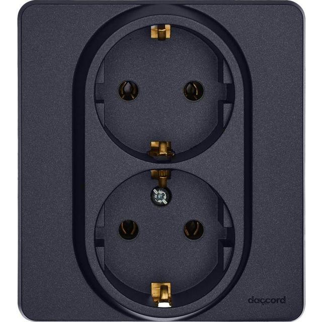 Розетка Inspiria 16А 250В 2х2P+E немецк. стандарт антрацит Leg 673753