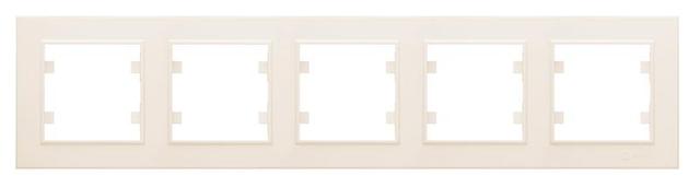 Рамка 5-м Karea горизонт. крем. Makel 56010705