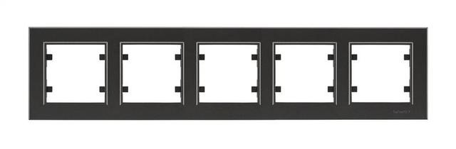 Рамка 5-м Karea горизонт. дым. металлик Makel 56050705